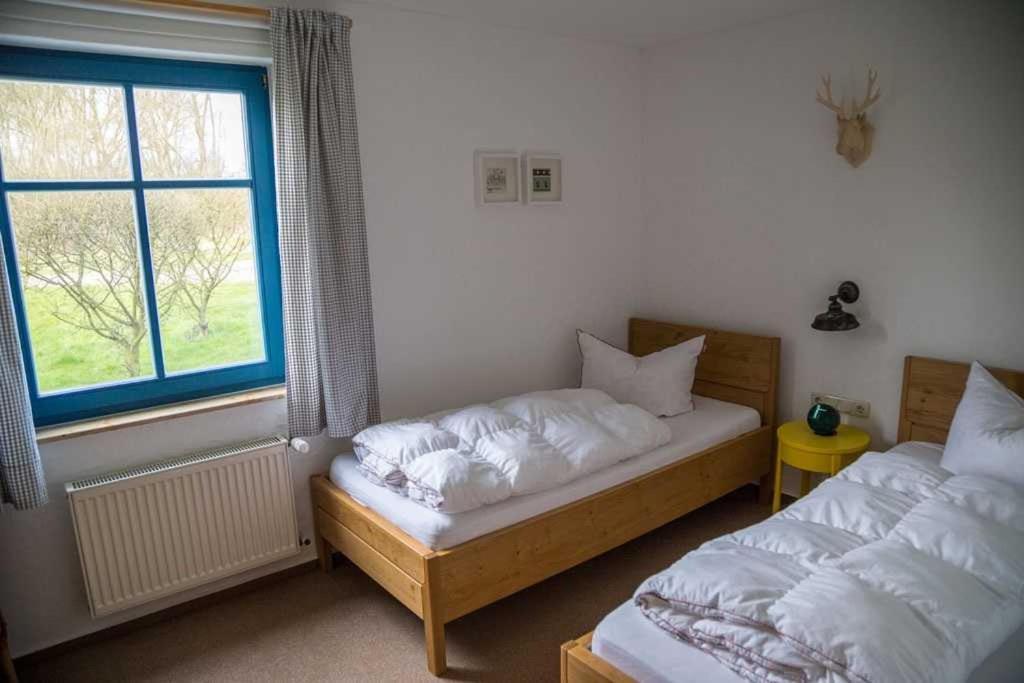 Komfortables Reetdachferienhaus Hasel 1 Puddemin Extérieur photo